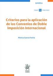 CRITERIOS PARA LA APLICACIÓN DE LOS CONVENIOS DE DOBLE IMPOSICIÓN INTERNACIONAL