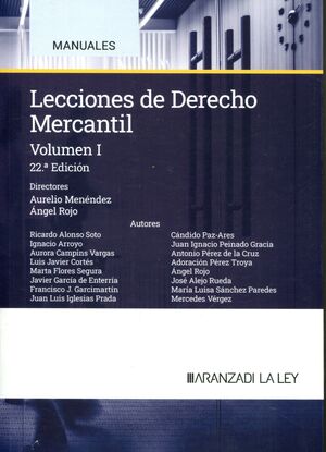 LECCIONES DE DERECHO MERCANTIL, I