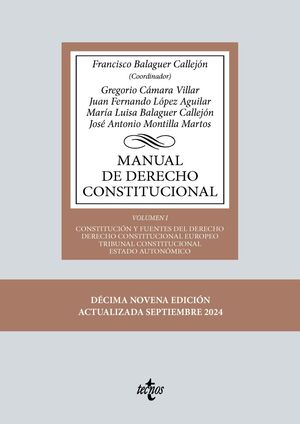 MANUAL DE DERECHO CONSTITUCIONAL, I